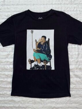 90s LEGENDS Fresh Prince of Bel-Air Black Graphic Tee Crew Neck Size S